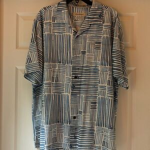 Tommy Bahama blue button down shirt.